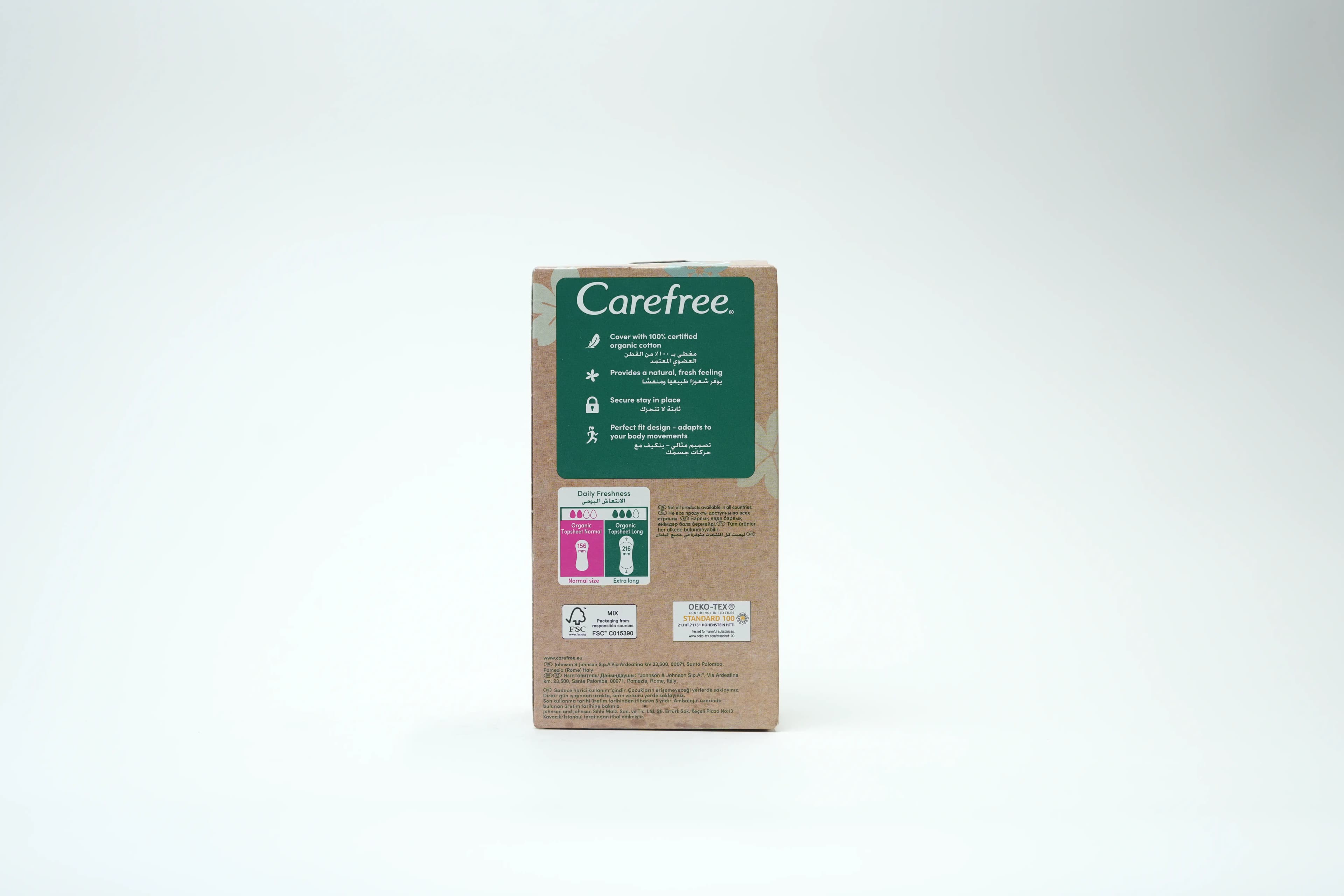 Carefree 100% Organic Cotton Topsheet Normal 30 pcs