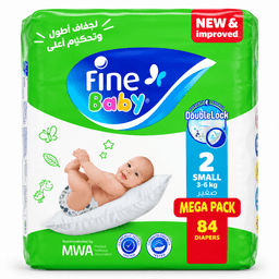 Fine Baby Diapers Mega Pack Medium 4-9Kg 84 pcs - image 1