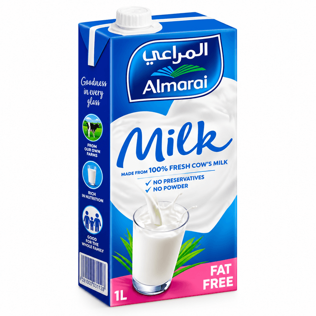 Almarai Long Life Skimmed Milk 1Ltr