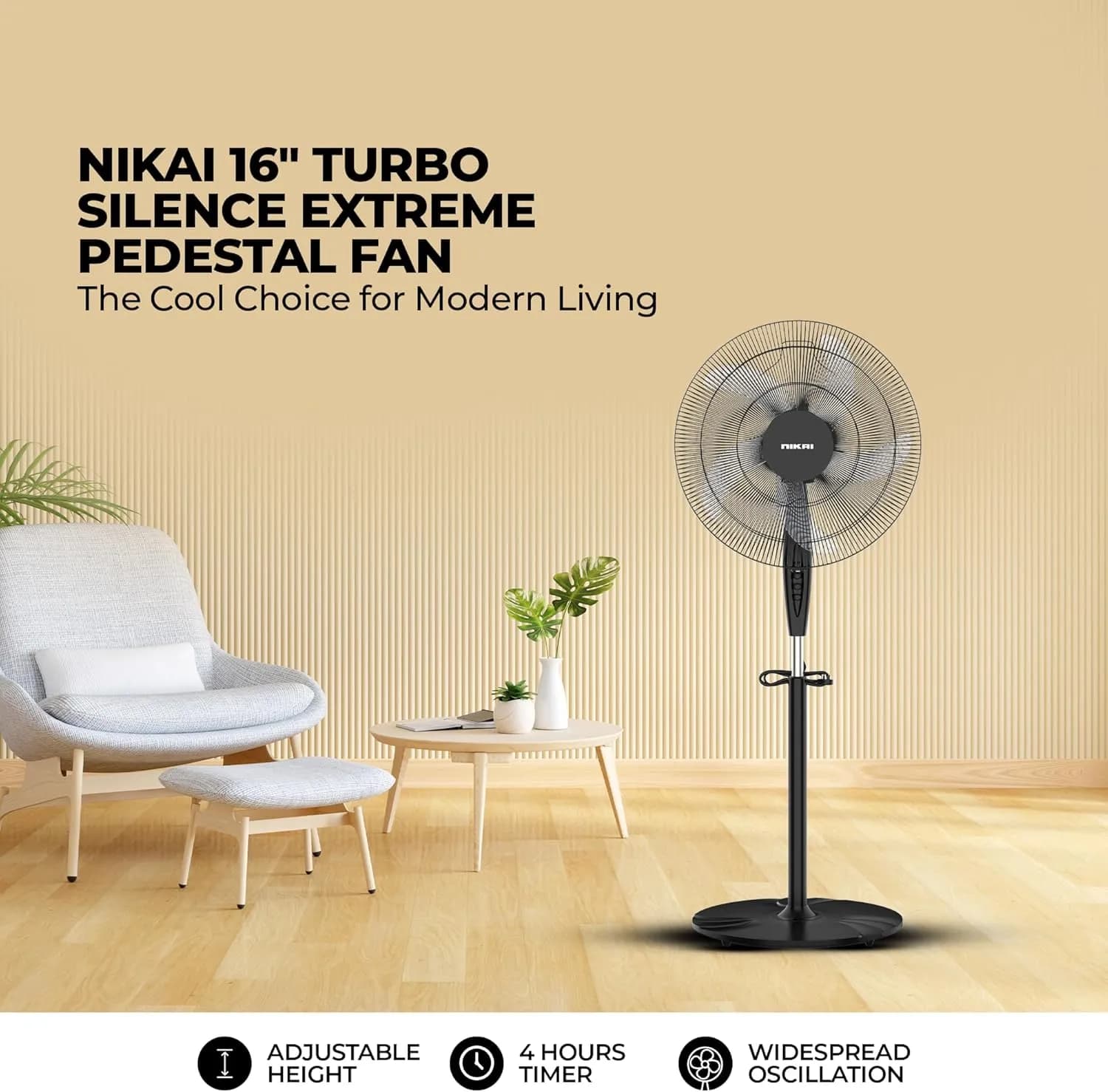 Nikai Npf1631 Stand Fan 