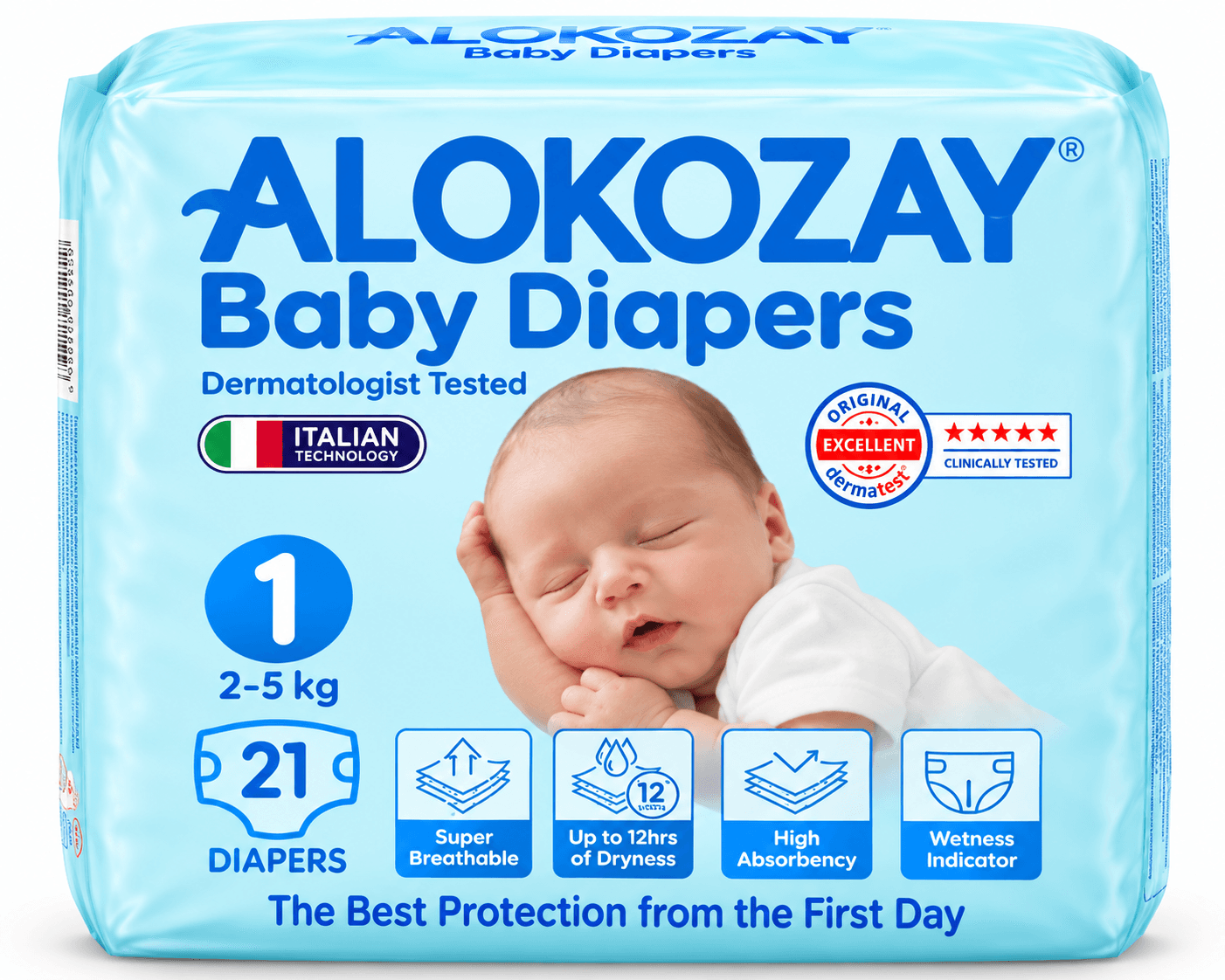 Alokozay Premium Baby Diaper Size 1 21 pcs
