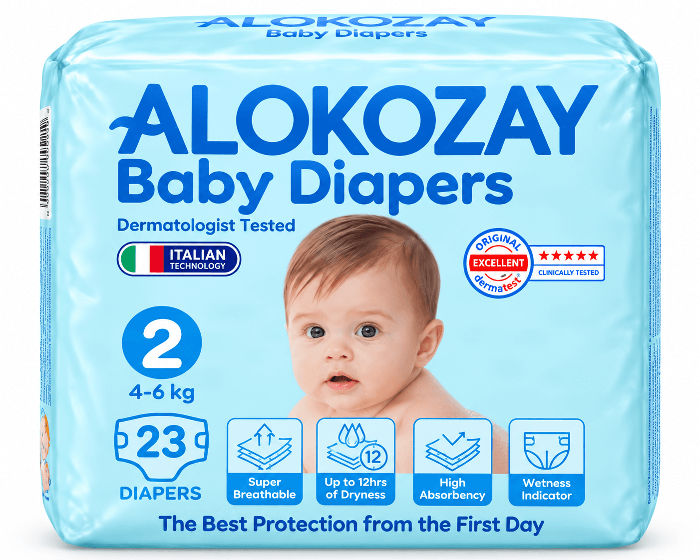 Alokozay Premium Baby Diaper Size 2 23 pcs
