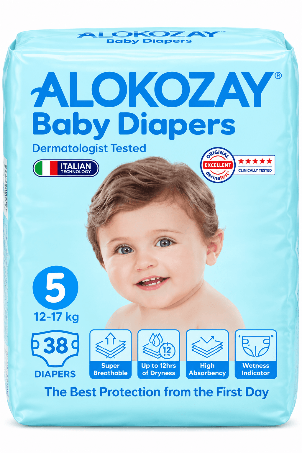 Alokozay Premium Baby Diaper Size 5 38 pcs