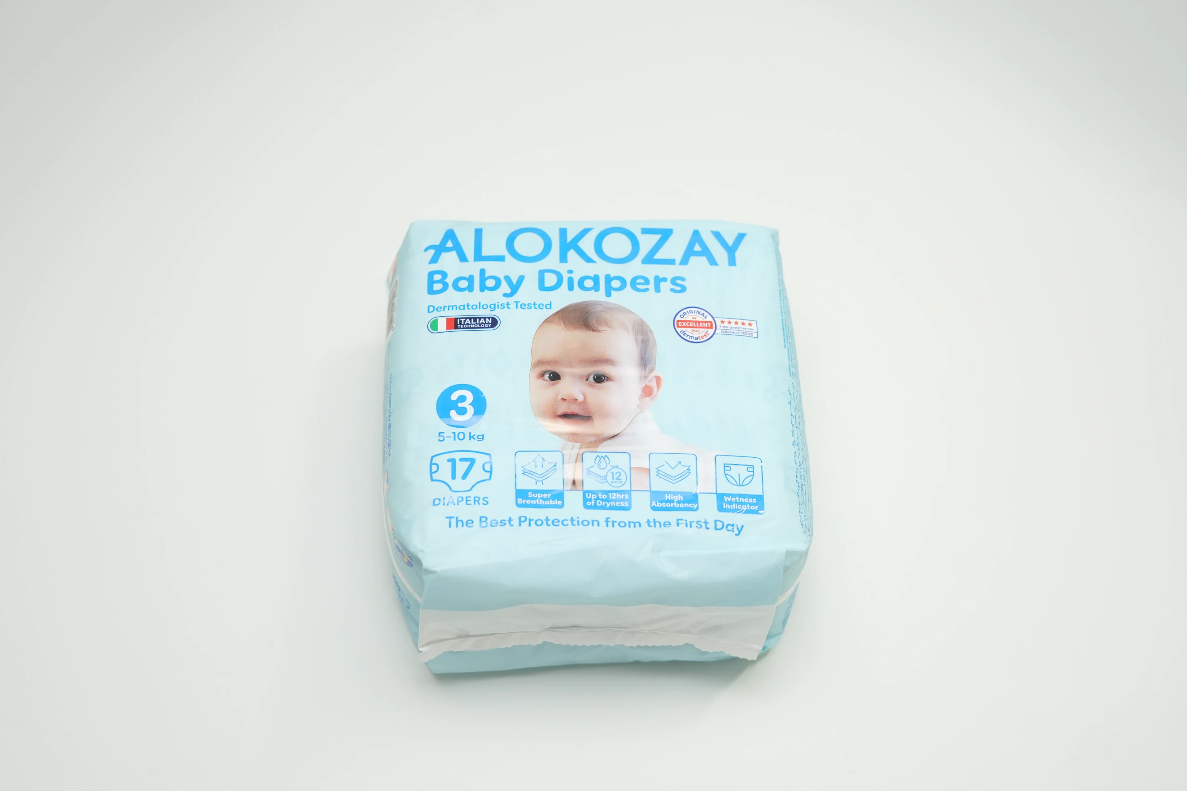 Alokozay Premium Baby Diaper Size 3 17 pcs