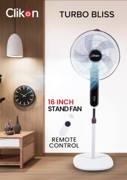 Clikon 16 Inch Stand Fan With Remote Ctrl-Ck2816  - image 3