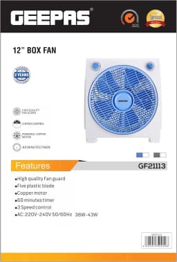 Geepas Gf21113 Box Fan  - image 5