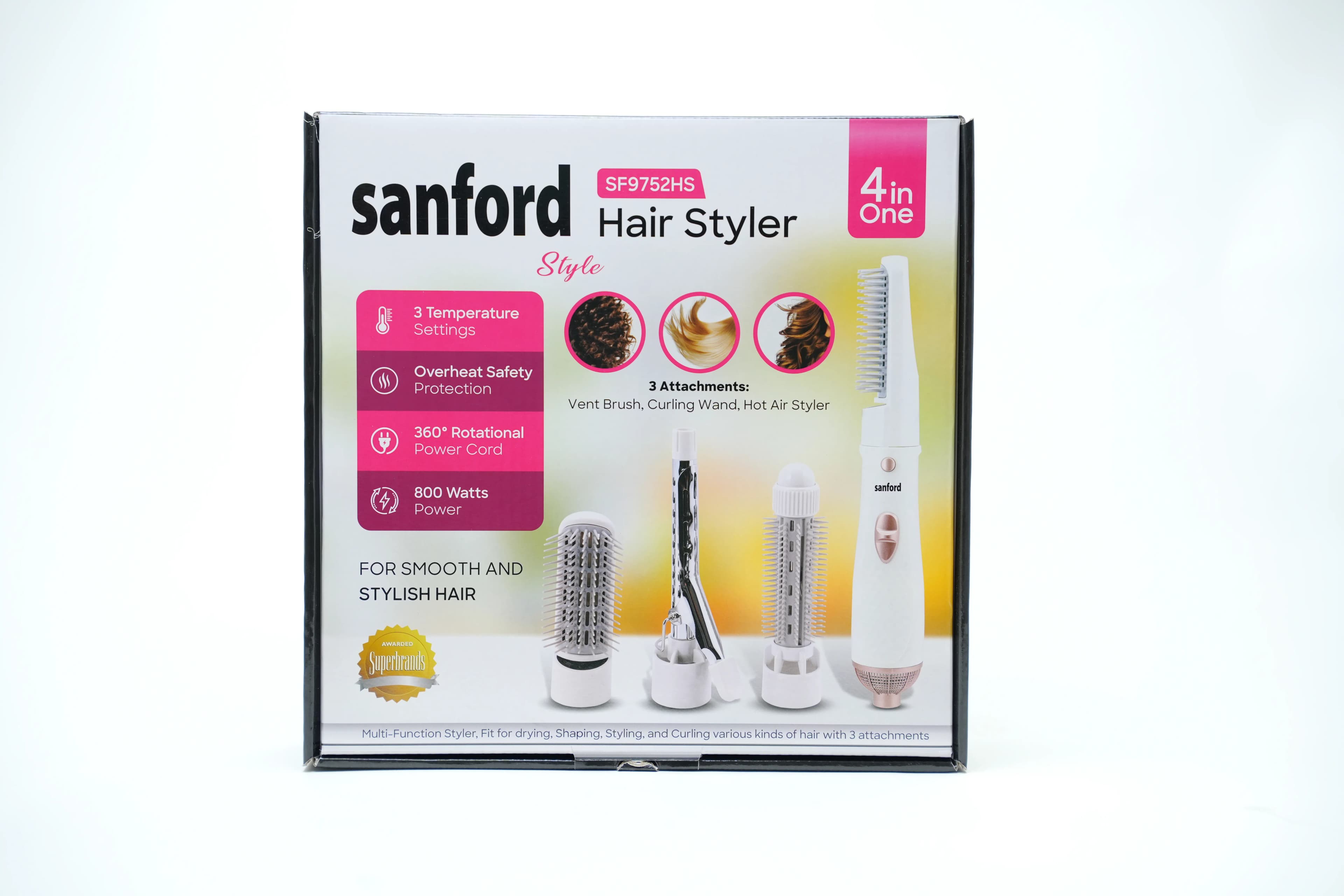 Sanford Sf9752Hs 4 In 1 800W Hair Styler 