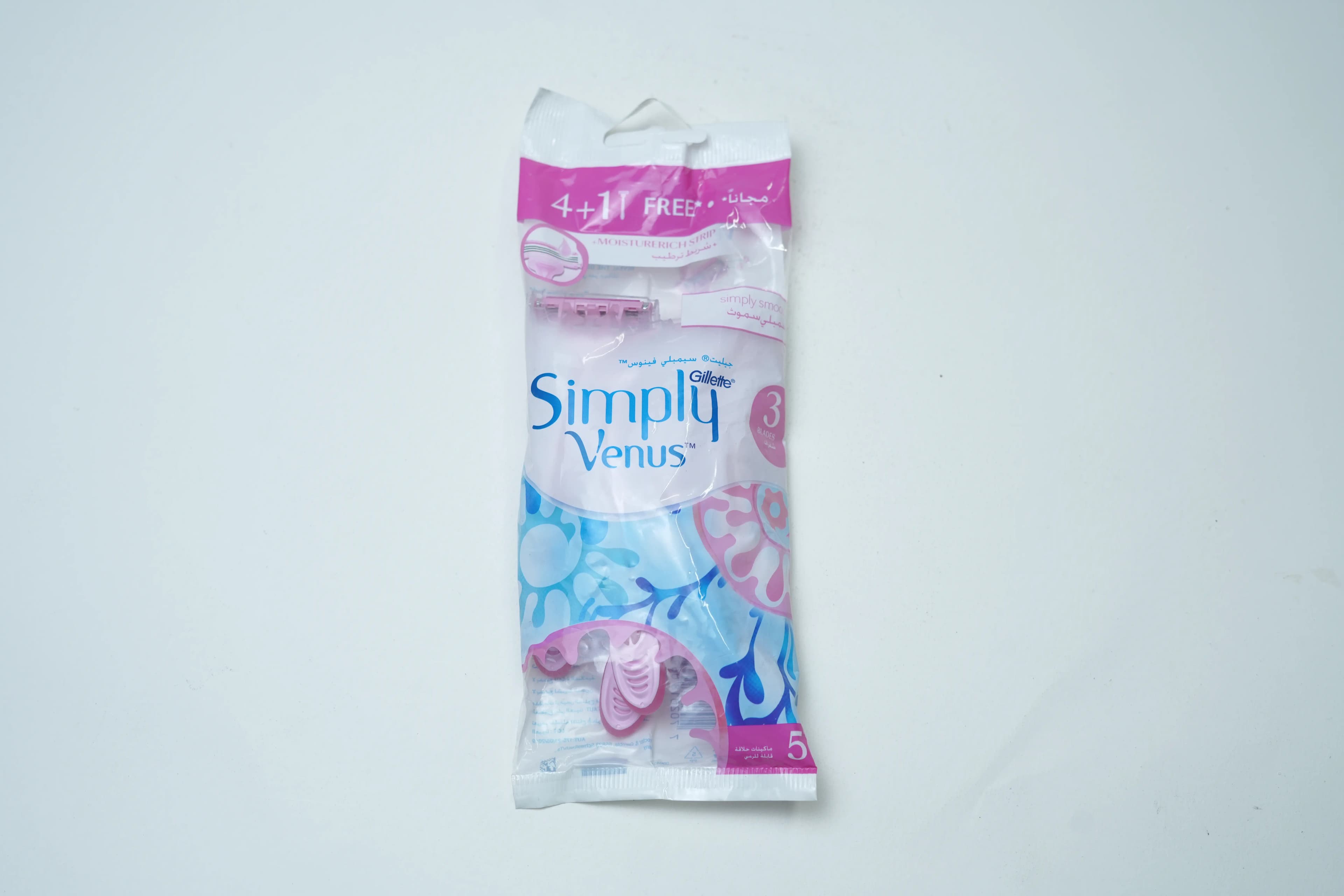 Gillette Fp Simply Venus 3 Bagr 5S 4+1 5 pcs