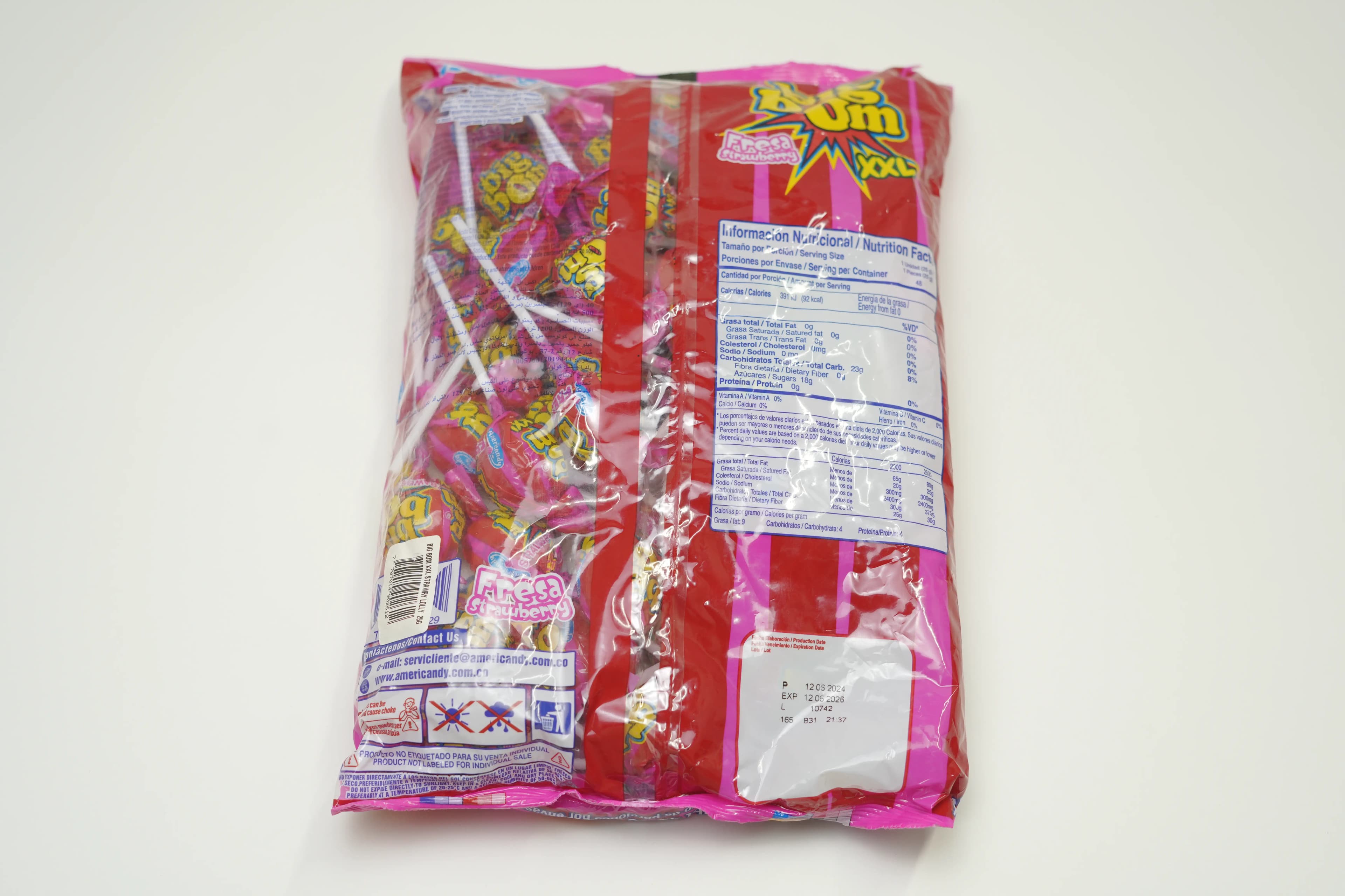 Big Boom Xxl Strawberry Lollipop 48S 25 g