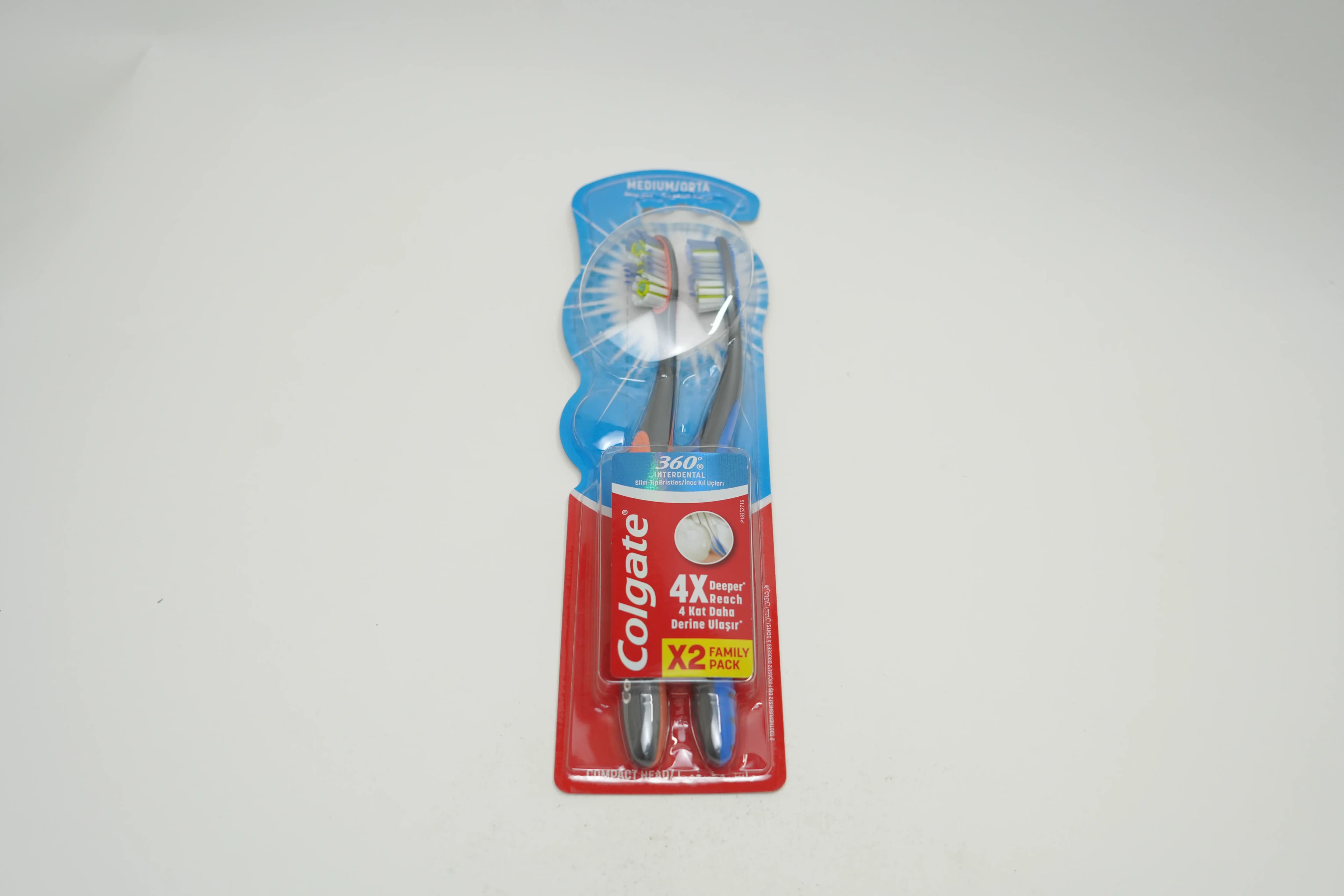 Colgate Toothbrush 360 Interdental Medium Value Pack 2 pcs