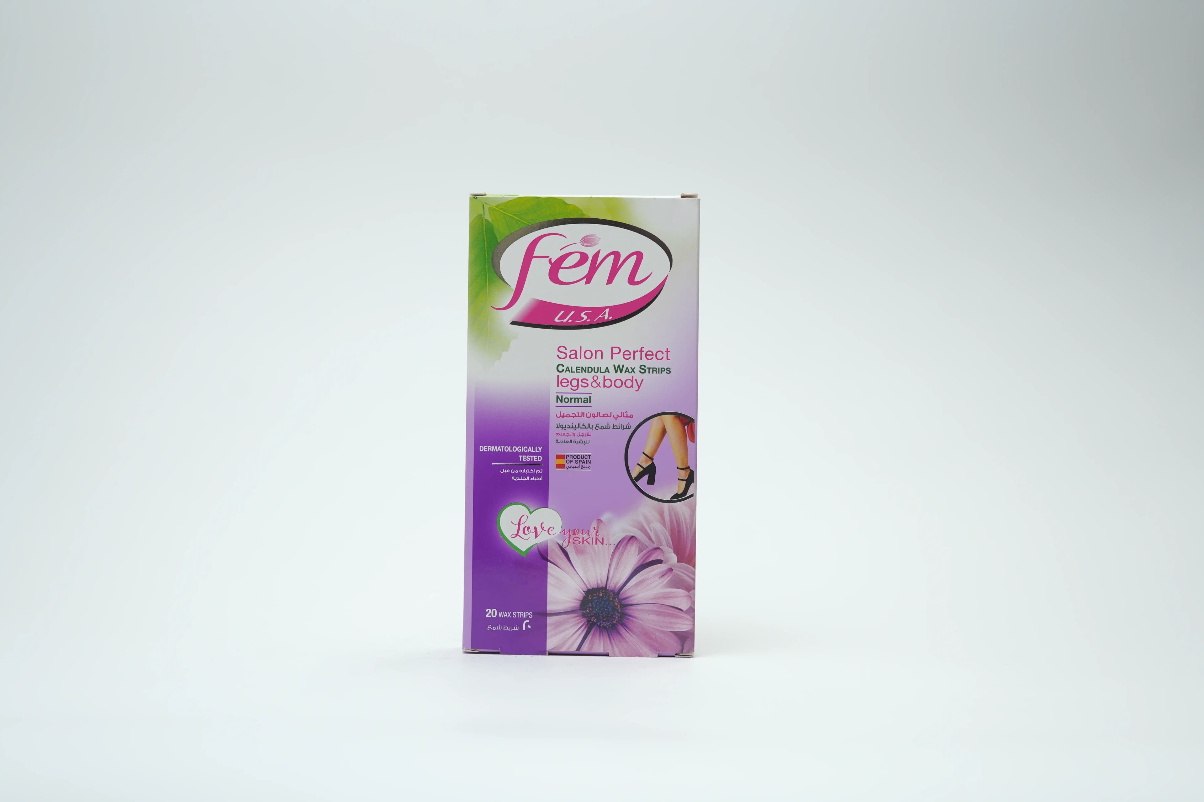 Fem Wax Strips Leg And Body Normal 20 pcs