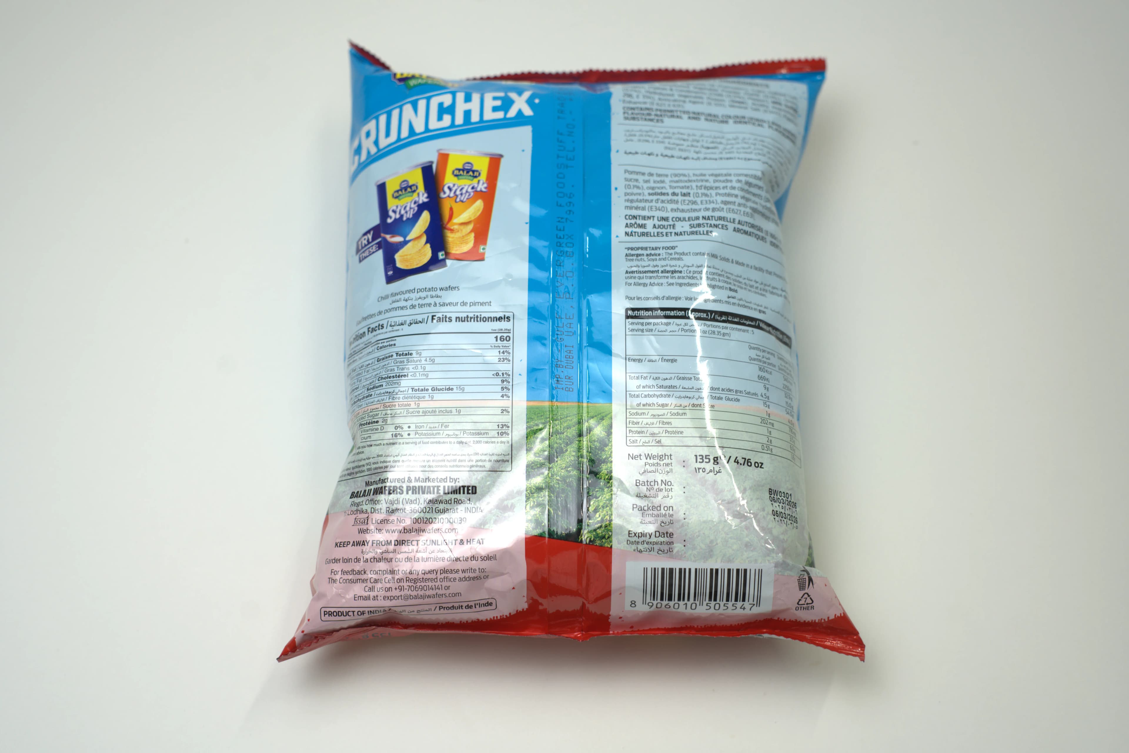 Balaji Crunchex Chilli Tadka Wafers 135 g