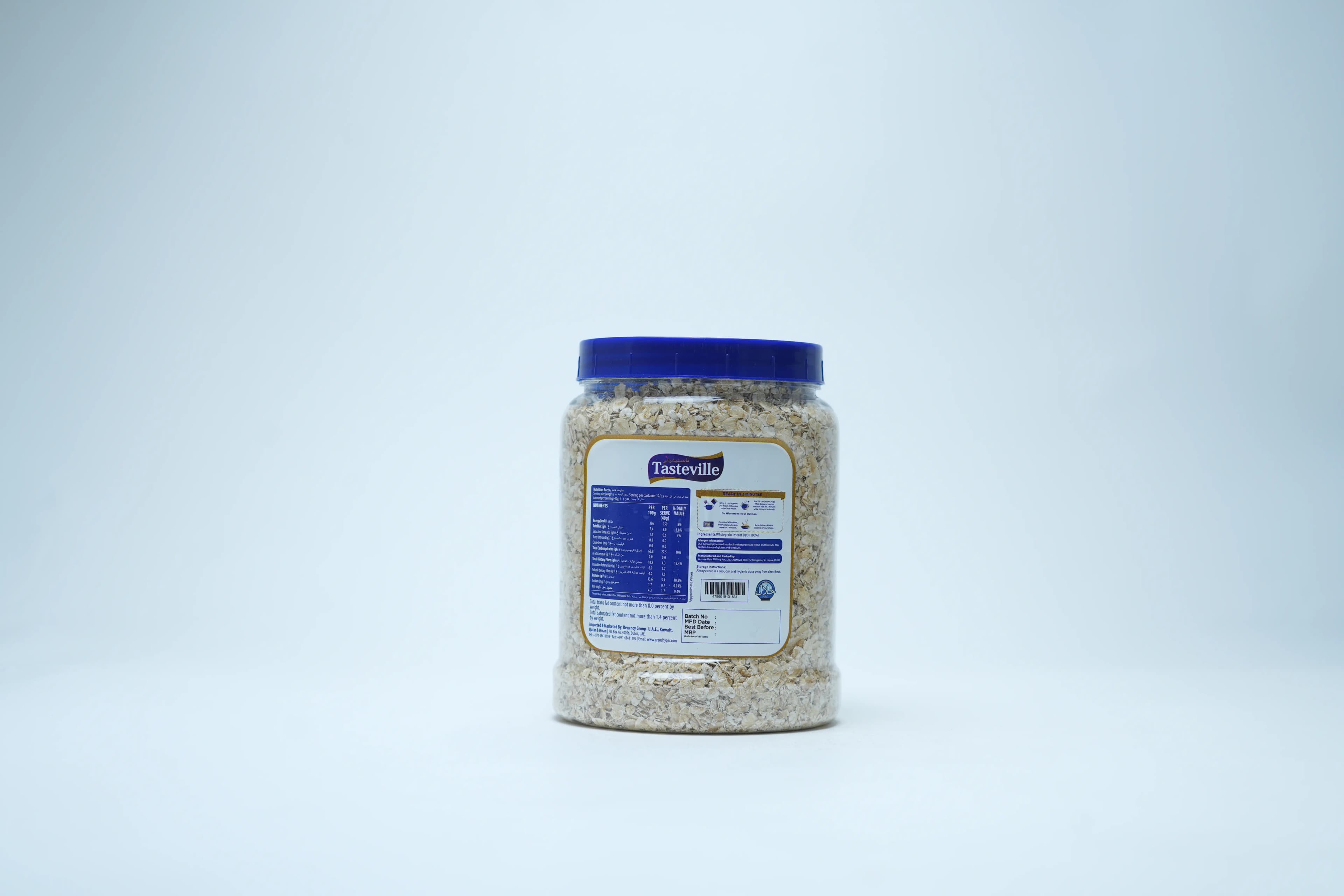 Tasteville Oats Pet Jar 500 g