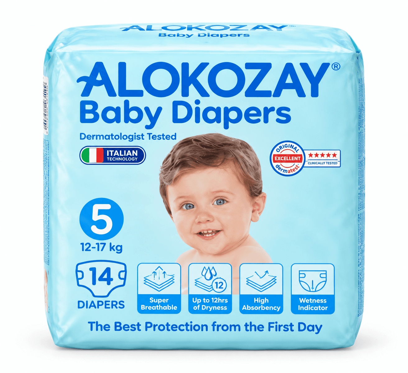 Alokozay Premium Baby Diaper Size 5 14 pcs