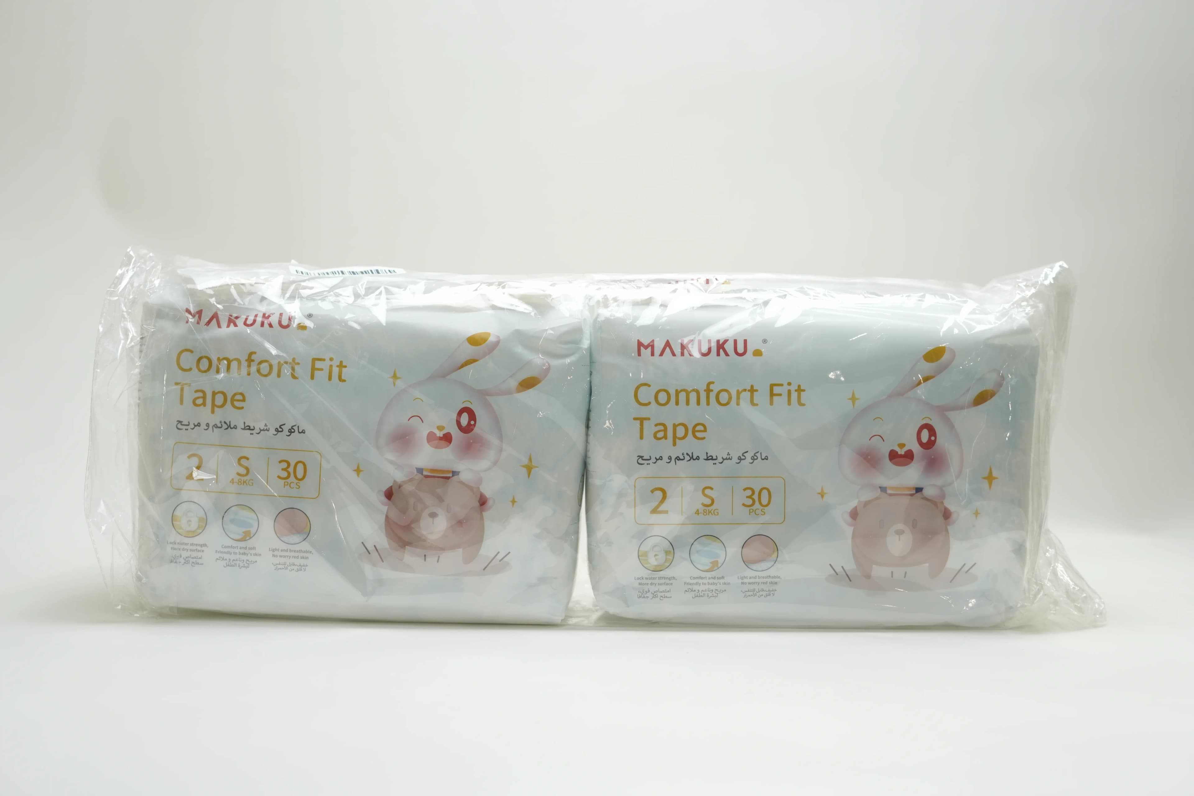 Makuku Diapers Comfort Fit Tape 2 S 4-8Kg 30 pcs