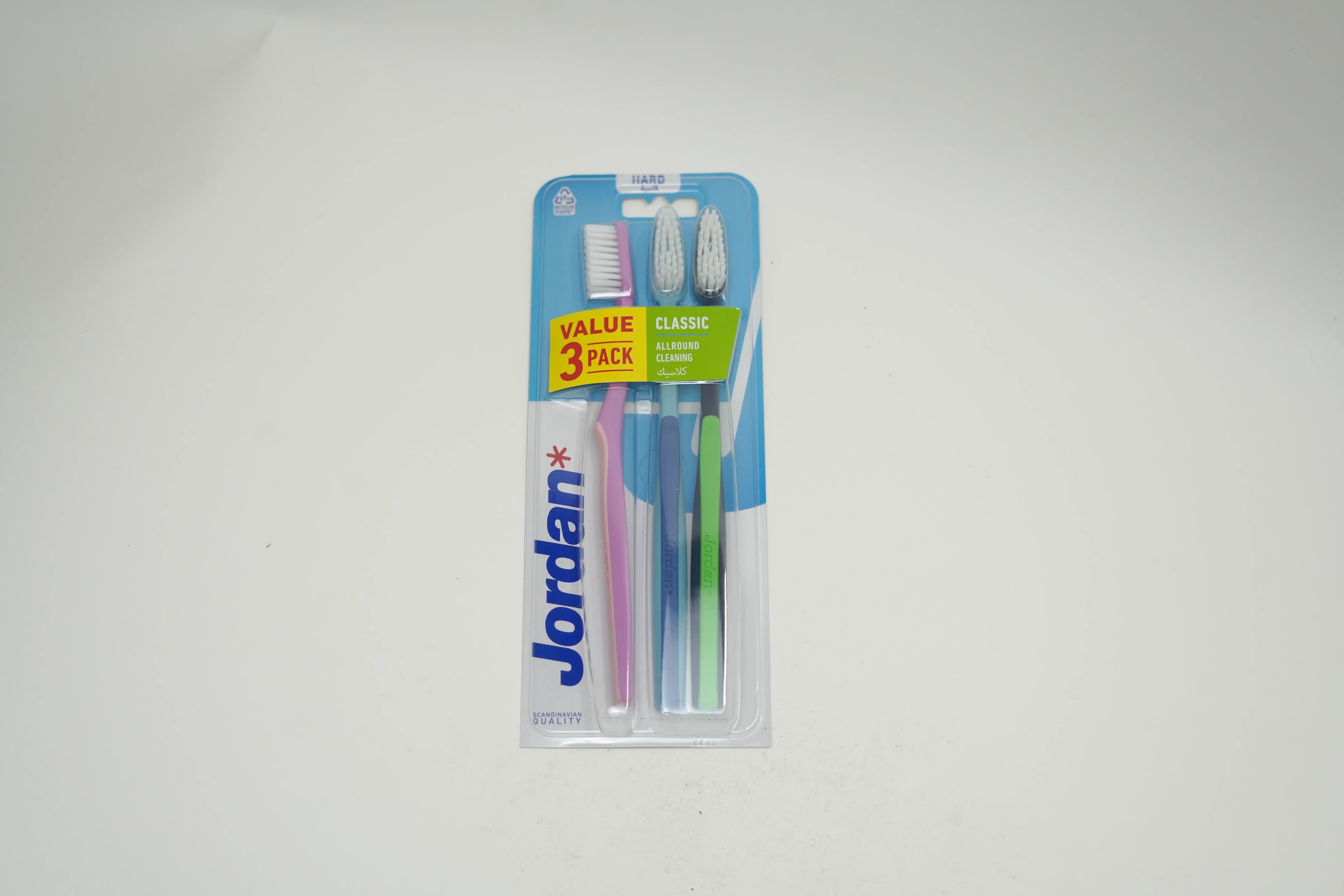 Jordan Classic Hard Toothbrush 3 pcs