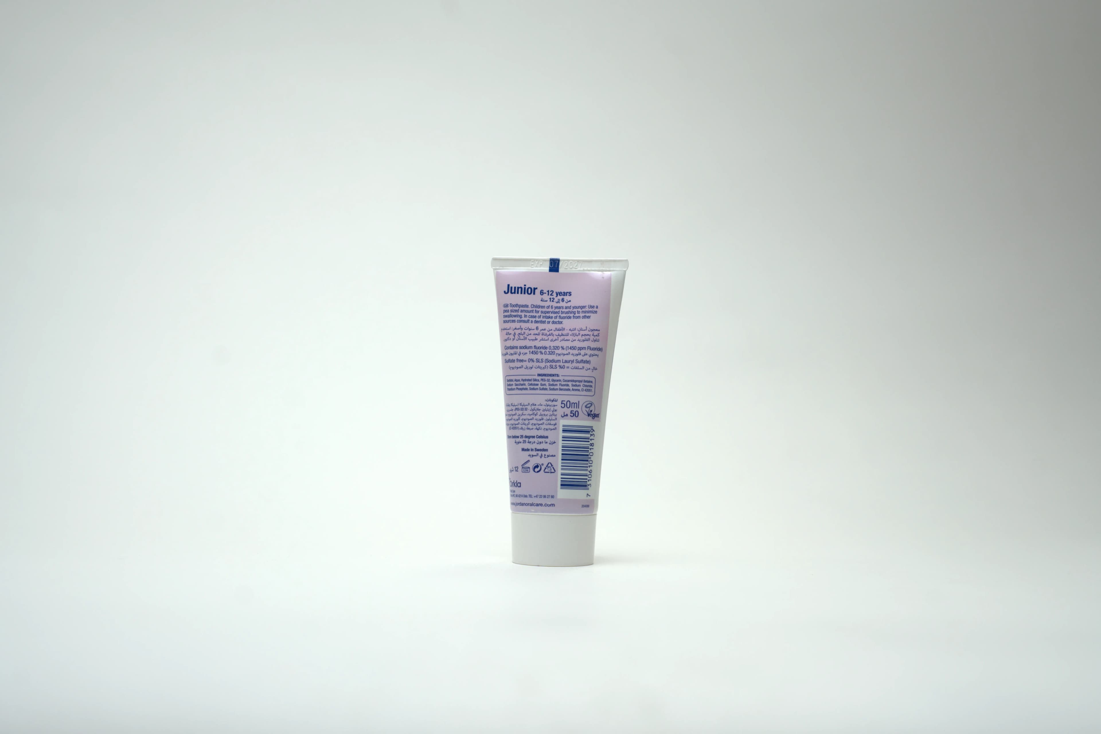 Jordan Junior Toothpaste 6-12 Years 1 pcs
