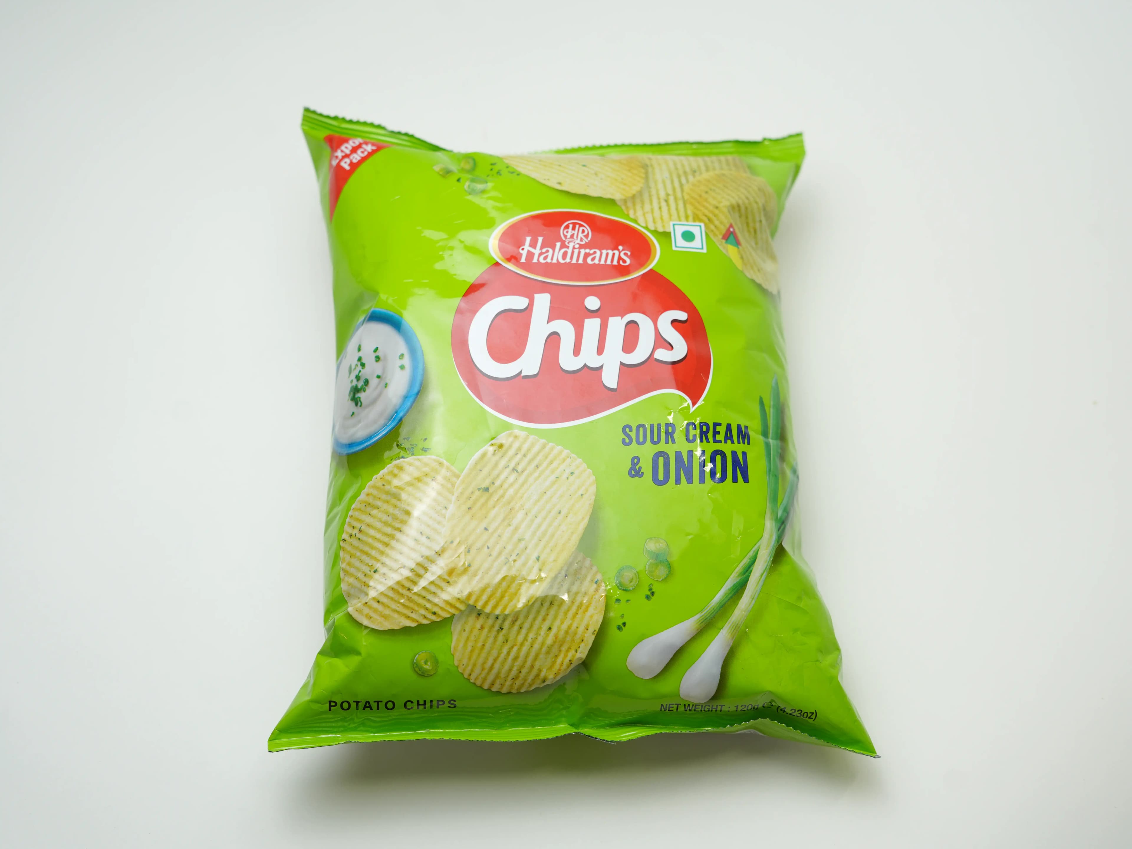 Haldirams Potato Chips Sour Cream & Onion 120 g