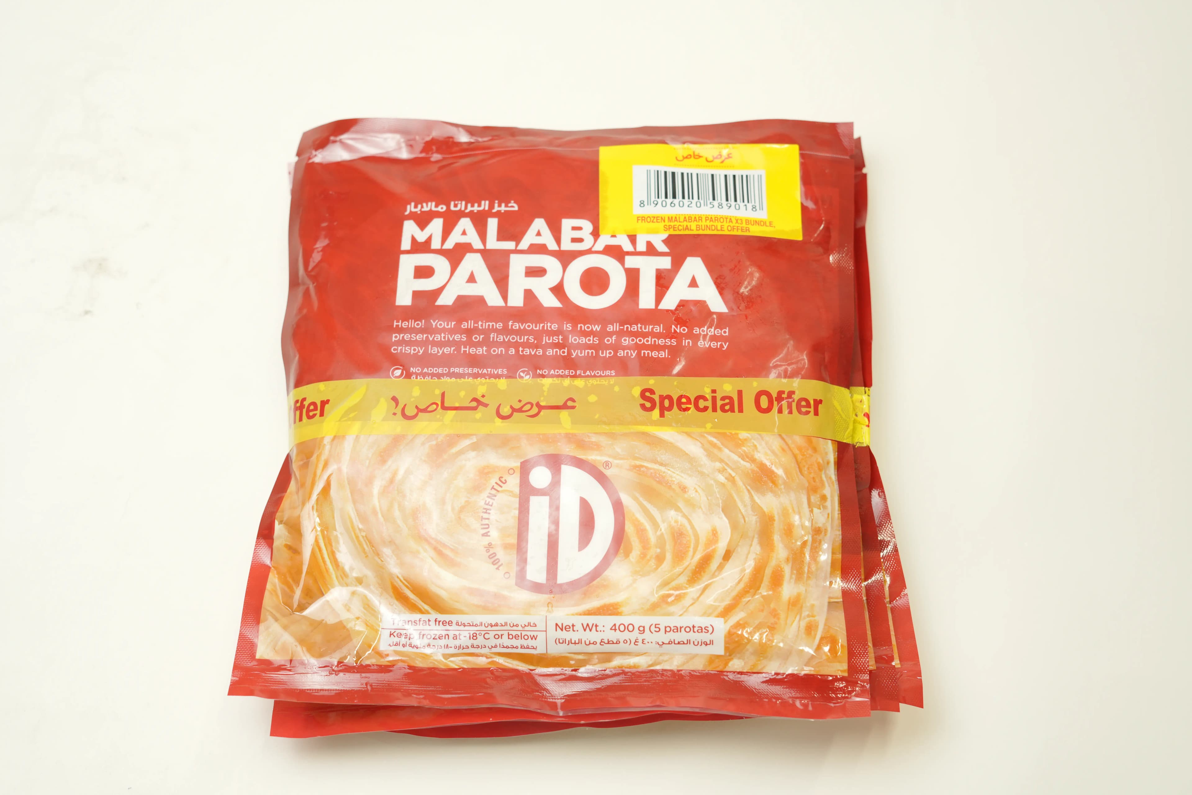 Id Natural Malabar Parotta 3X 400 g