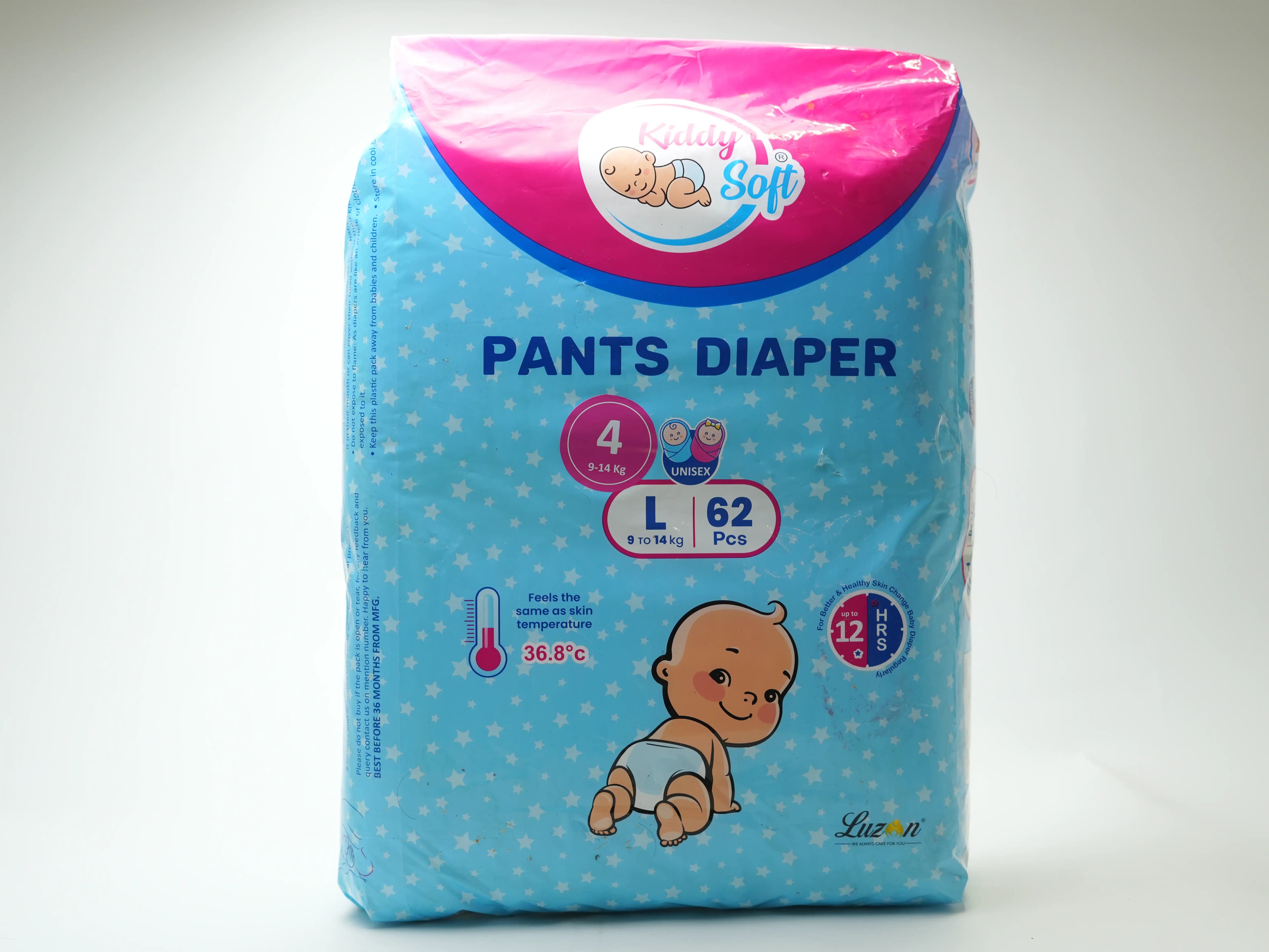 Kiddy Soft Pants Diaper Unisex 9-14Kg L 62 pcs